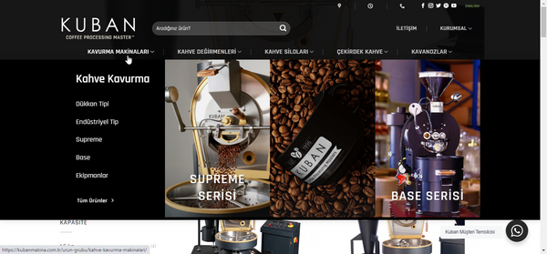 Web Tasarım + SEO: Kuban Coffee Processing