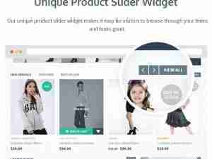 Ürün slider E-ticaret teması